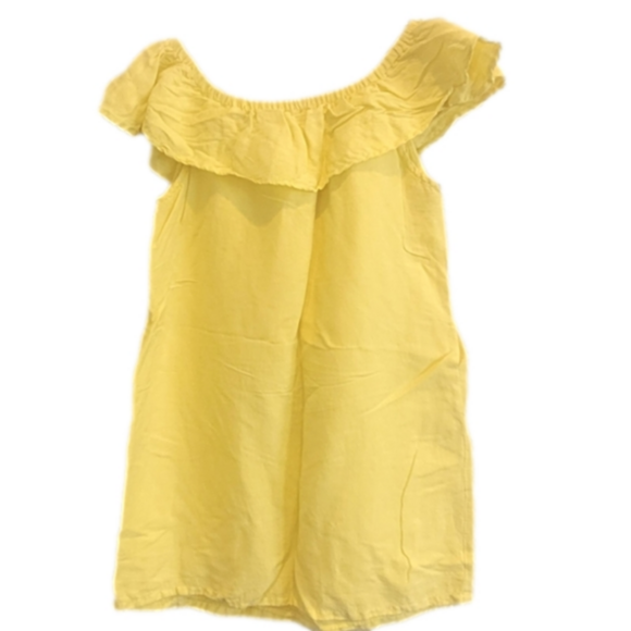Tommy Bahama Dresses & Skirts - Tommy Bahama Yellow Ruffle Detail Linen Dress Size M